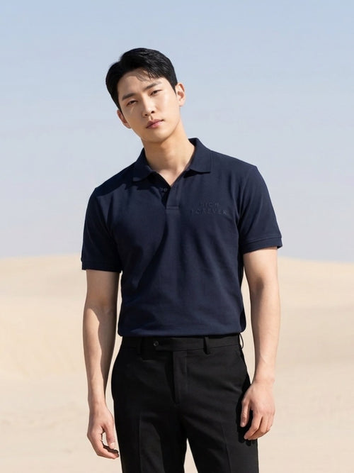 Rich Forever V-Neck Polo — Men's