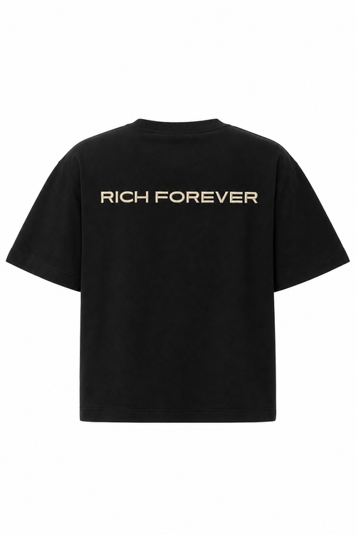 Rich Forever Oversize Tee — Black